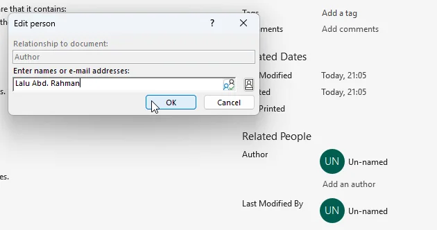 edit author word